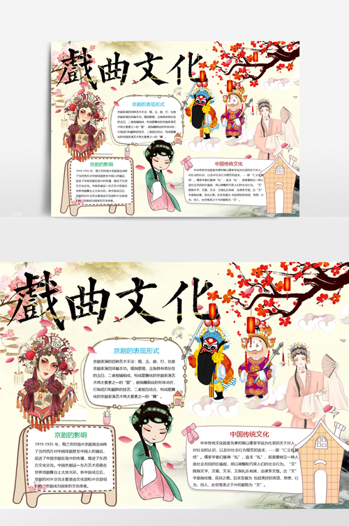 中国戏曲传统文化小报手抄报