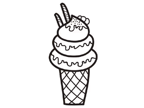 冰淇淋简笔画画法可爱