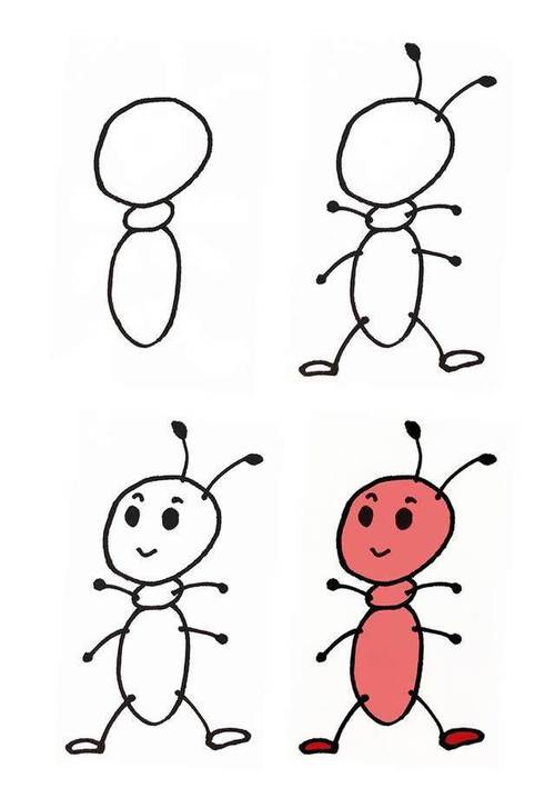 蚂蚁简笔画 蚂蚁简笔画简单可爱
