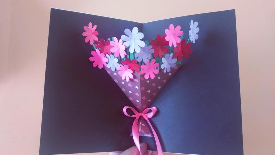 母亲节创意 b>立体花朵折纸 /b>贺卡,简单易学有心意,手工折纸视频