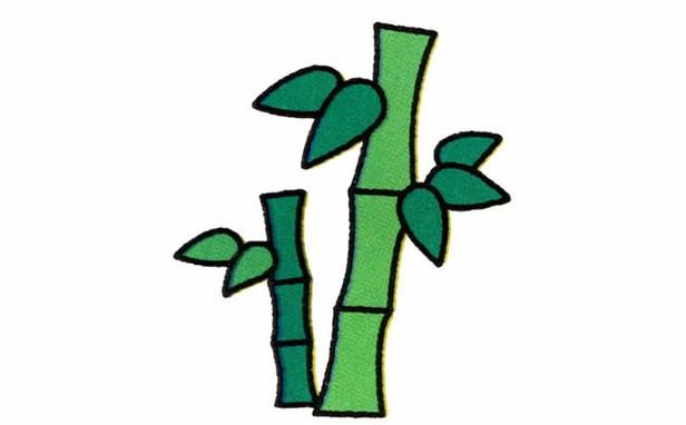 竹子简笔画植物竹子植物简笔画步骤图片大全