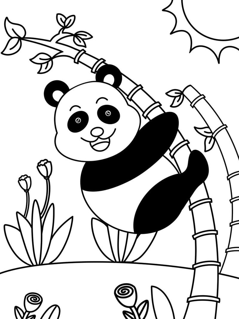 熊猫简笔画最简单儿童画