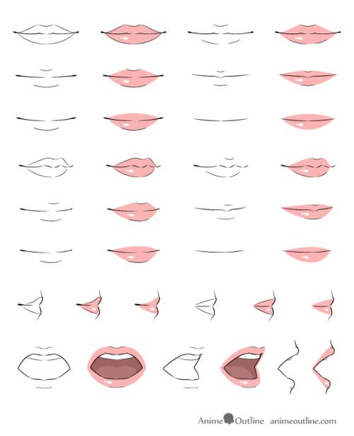 各种画风的嘴巴画法参考动漫人物嘴巴的画法半次元acg爱好者社区
