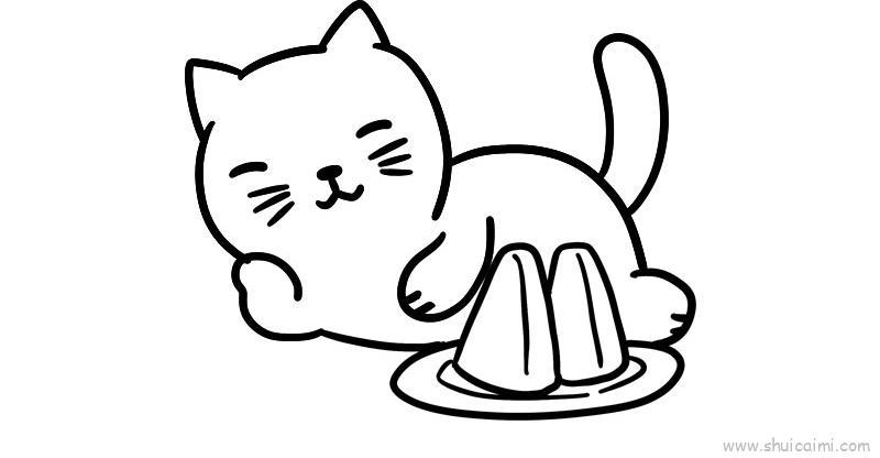 一只可爱的猫怎么画简笔画