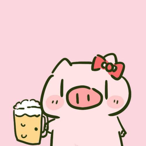 可爱的猪猪头像动漫