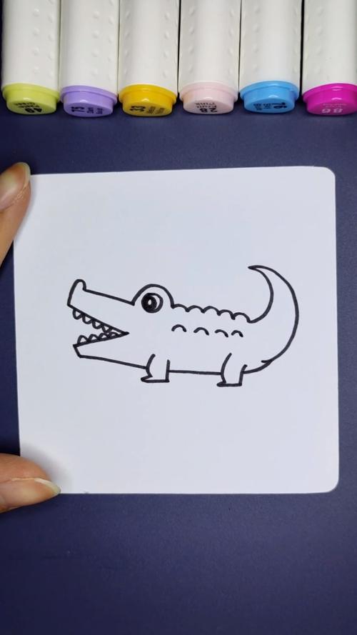 幼儿园鳄鱼简笔画