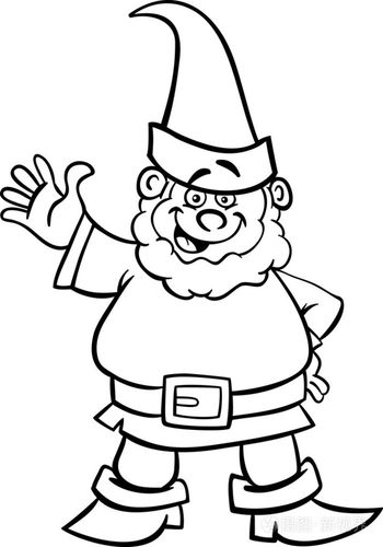 gnome 或小矮人卡通的图画书