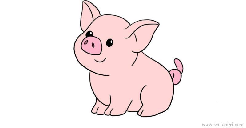 小猪儿童画怎么画小猪简笔画简单又好看