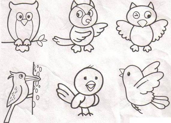 一只可爱的小鸟怎么画简笔画