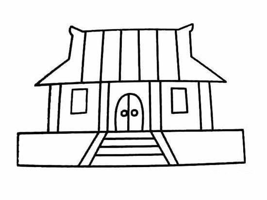 中国传统房子简笔画