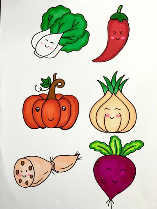 各种蔬菜水果简笔画