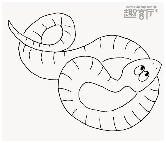 可爱的蛇怎么画最简单儿童蛇的简笔画大片大全