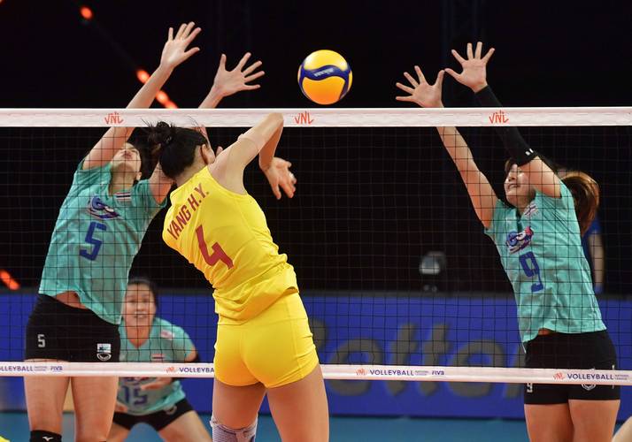 排球——世界女排联赛:中国队胜泰国队