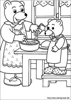 熊妈妈和熊宝宝的简笔画