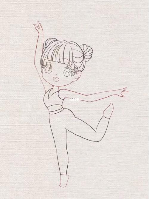 爱跳舞的女孩  #绘画  #日常练*  #人体姿势  #可爱女孩 #简笔画