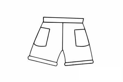 男童裤子简笔画图片
