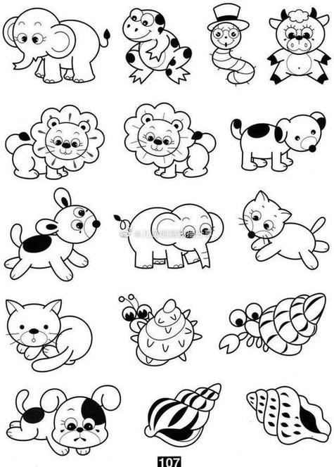 小动物的儿童简笔画