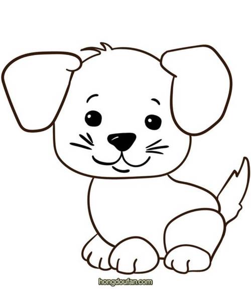 短腿的哈巴狗要如何画可爱的小狗卡通简笔画大全