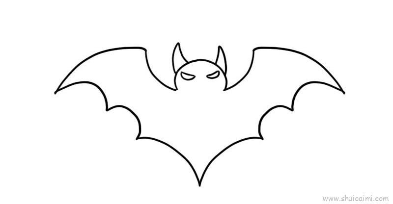 蝙蝠画法简笔画图片
