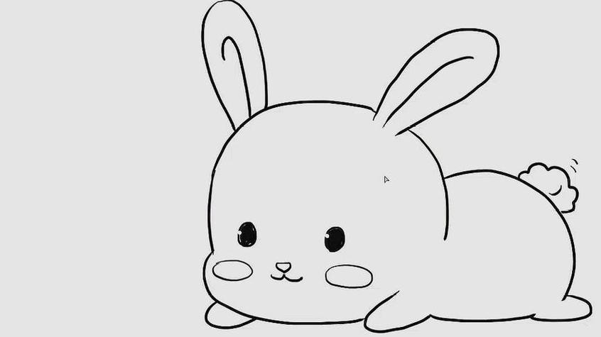 可爱小白兔简笔画步骤图片
