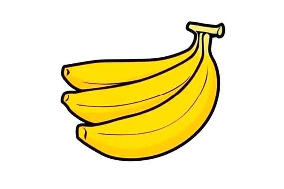 水果香蕉简笔画图片带颜色
