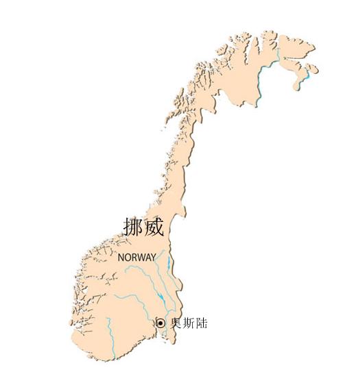 挪威地图简笔画