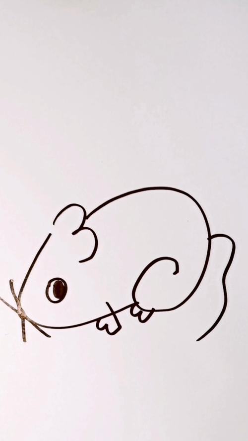 老鼠的简笔画可爱不用数字