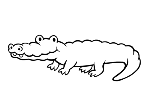 简单的鳄鱼简笔画画法
