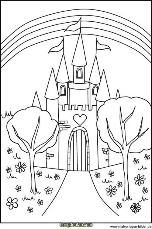 怎么画公主和城堡简笔画