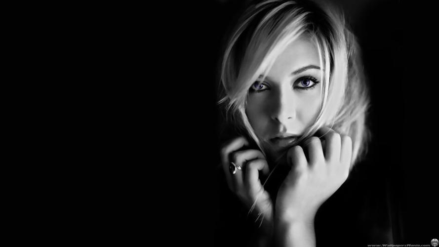 人像模特眼睛名人玛丽亚莎拉波娃艺术设计选择性着色摄影照片颜色黑色