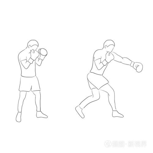 拳击简笔画画法