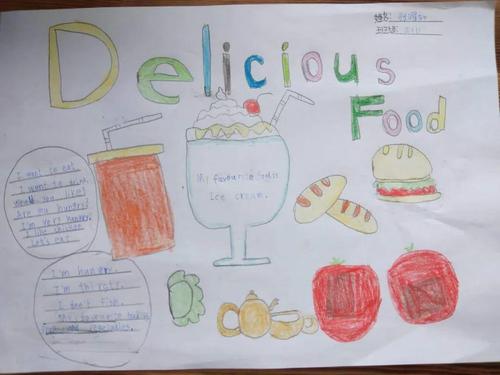 小学生英语美食手抄报 三年级