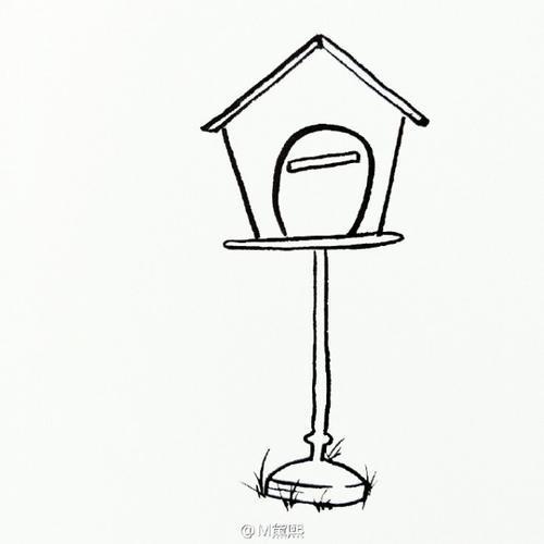有房子的鸟屋简笔画