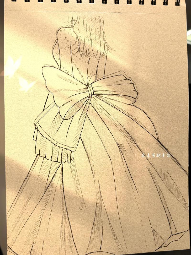 婚纱礼服简笔画过程图分享!#临摹 #婚纱手绘@dou 上热门 - 抖音