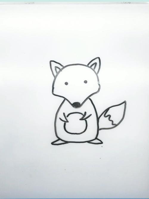 《伊索寓言》中的狐狸简笔画，伊索寓言中的狐狸和鹤的简笔画
