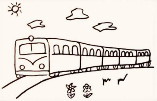 幼儿火车简笔画教学图解简单漂亮火车简笔画怎么画