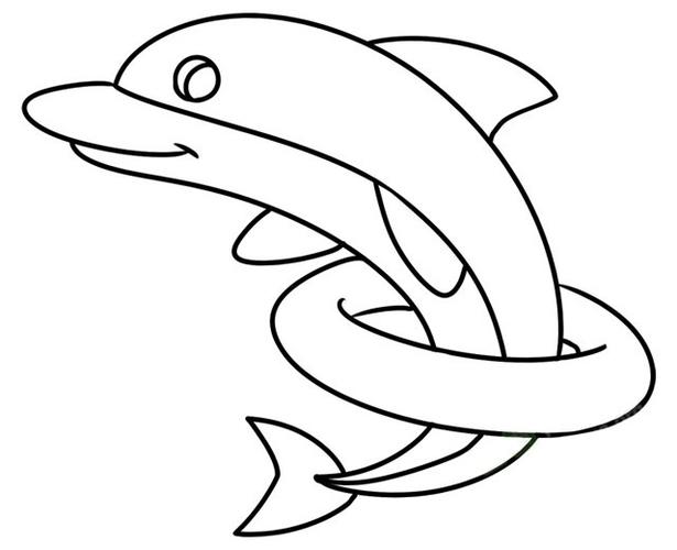 简单的画海豚的简笔画图片