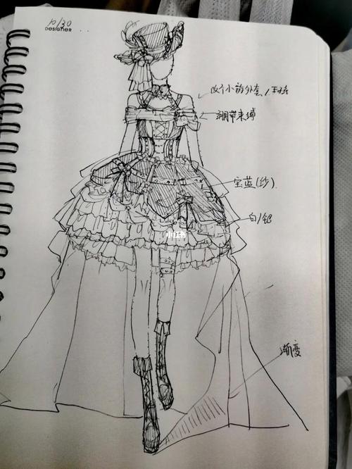 复健画lolita裙子