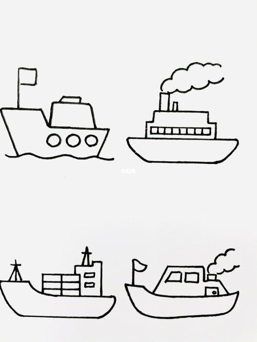 简单的轮船简笔画图片轮船简笔画轮船简笔画儿童轮船简笔画彩色图片