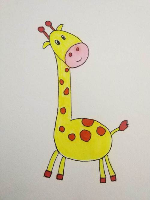 可爱的长颈鹿怎么画超级可爱的长颈鹿简笔画教程长颈鹿简笔画简笔画