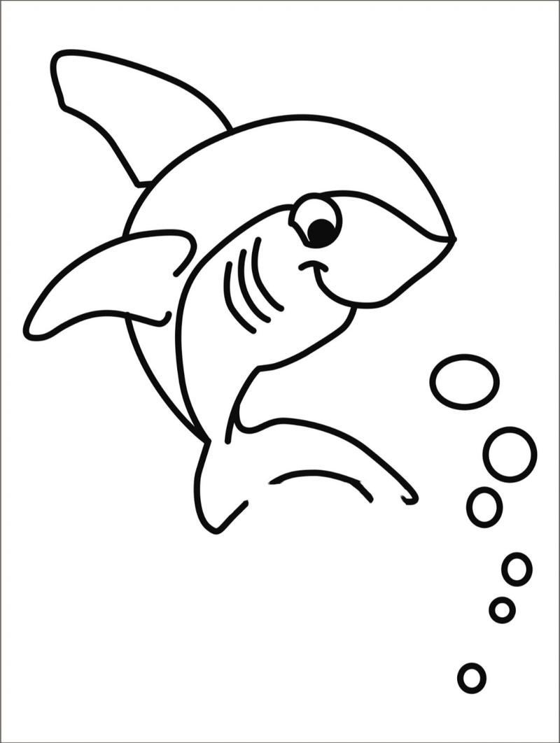 海洋世界里面的鱼简笔画