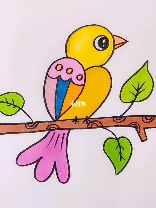 小鸟简笔画彩色 小鸟简笔画彩色可爱 简单 简笔画图片大全-普车都