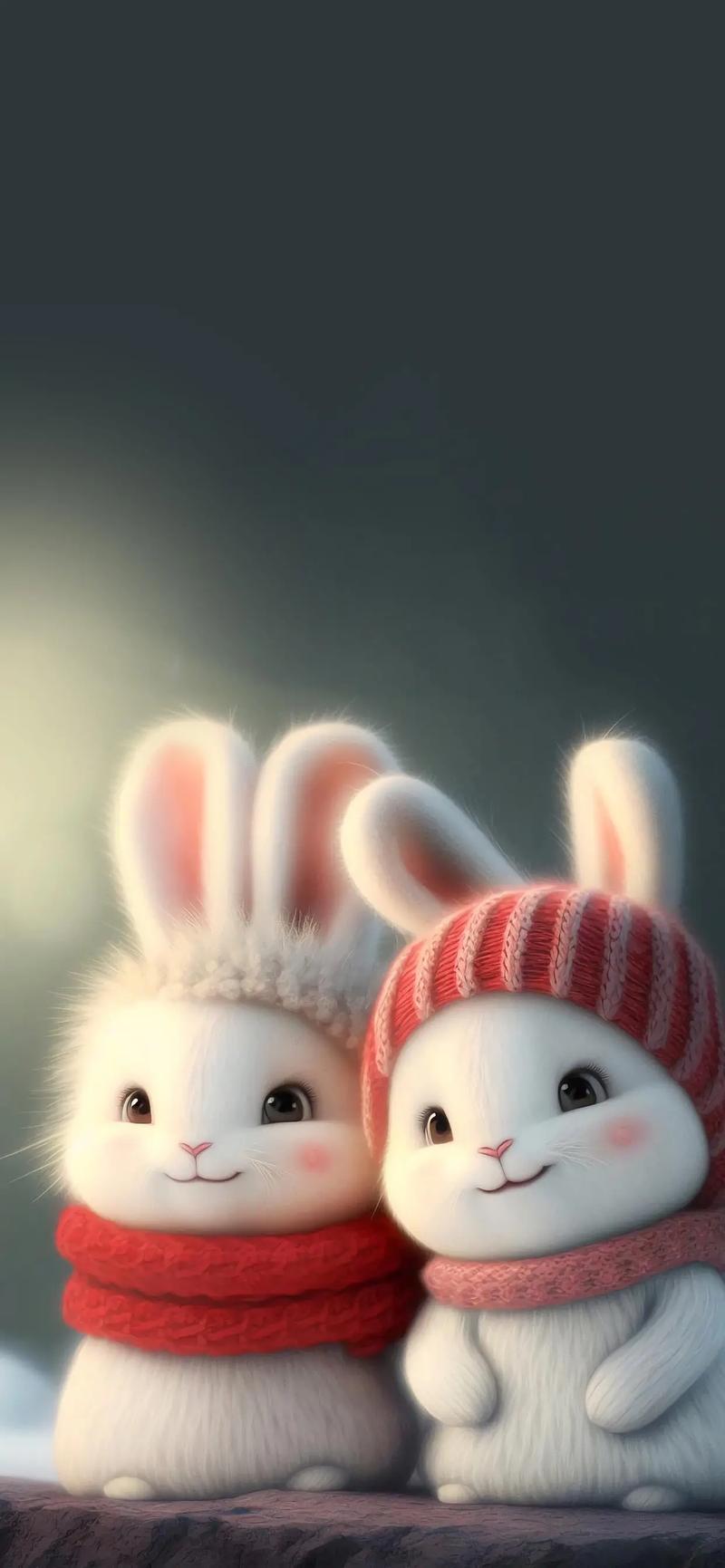 新年兔兔.分享新年超级可爱的兔兔壁纸,超治愈#希望今后的日子 - 抖音