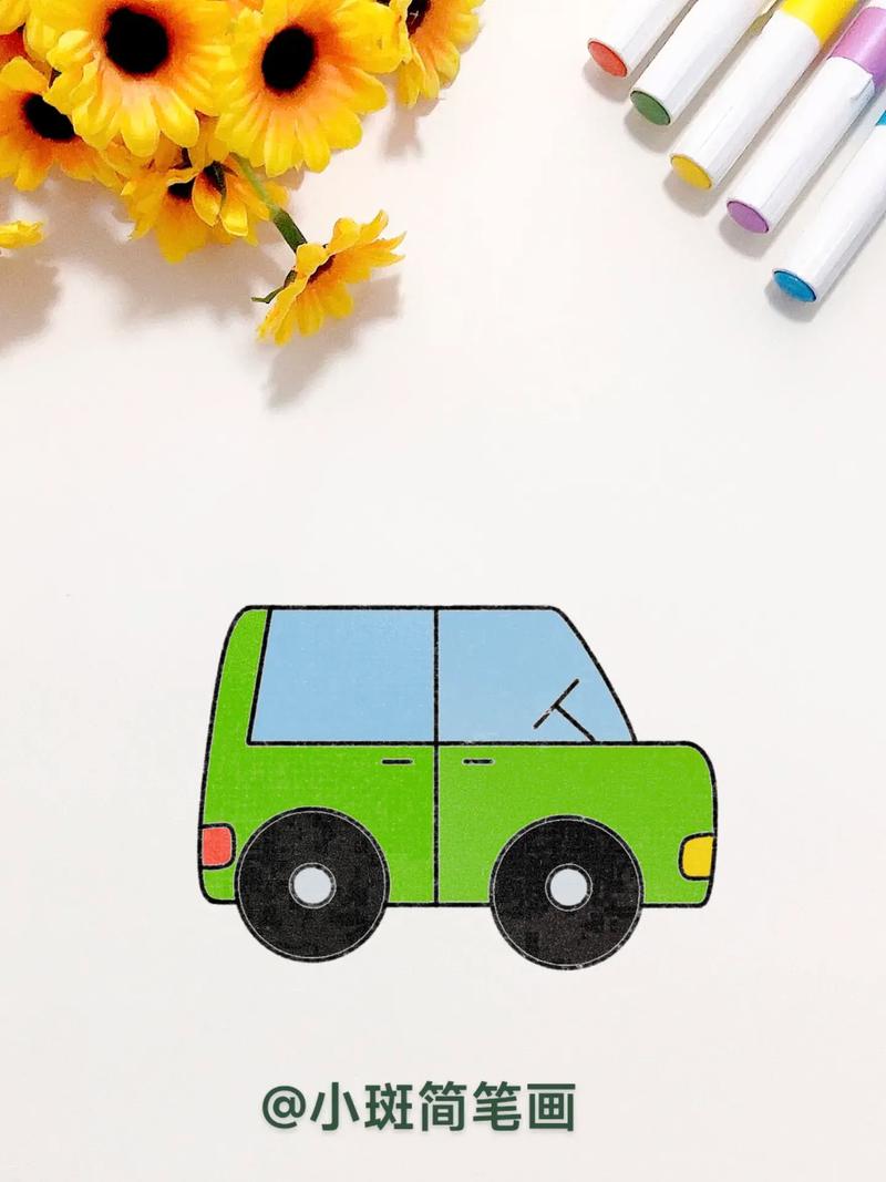 小汽车简笔画.一起来画小汽车吧,用数字400画小汽车,这个画 - 抖音