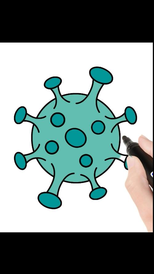 简笔画#怎样画新型冠状病毒简笔画儿童绘画宝宝学画画一步一步檬貂