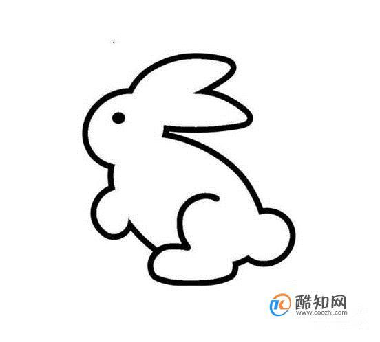 兔子简笔画涂色的成品图