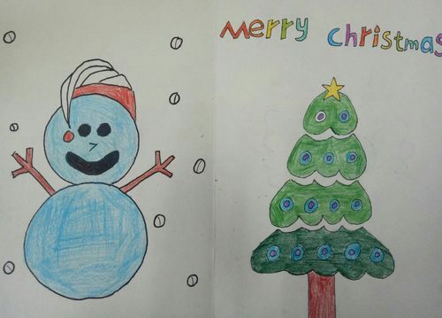 制作了圣诞贺卡,主要是针对培养小朋友的想象力,动手能力和绘画能力