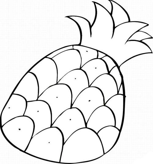 菠萝水果简笔画步骤图片大全,儿童简笔画,幼儿简笔画,简笔画图片大全