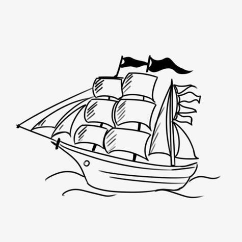 如何画帆船简笔画图片教程怎样画帆船简笔画 帆船简笔画大帆船的图片