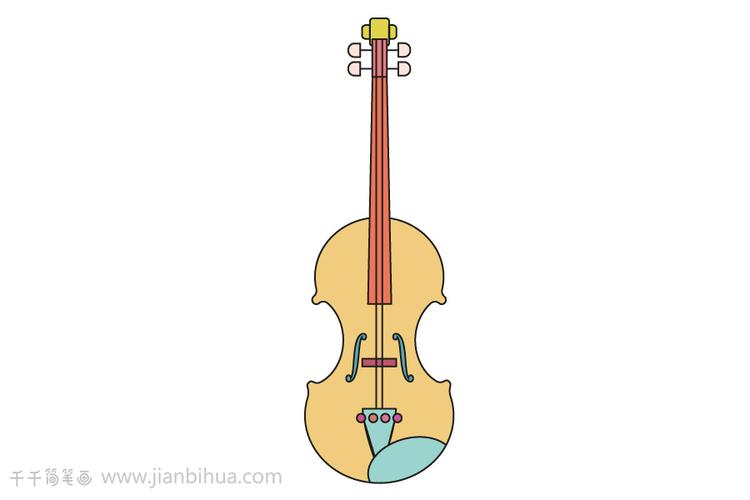 小提琴简笔画图片大全 彩色
